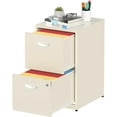 thumbnail image 6 of 2 Drawer File Cabinet with Lock，Small Filing Cabinet for Home Office, Metal Vertical File Under Desk Cabinet for A4/Letter,Assembly Required, Cream, 6 of 13