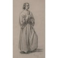 thumbnail image 3 of François-Claudius Compte-Calix 15x24 Black Modern Framed Museum Art Print Titled - Three-Quarter View of a Standing Male Robed Figure, 3 of 5