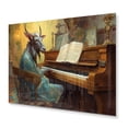 thumbnail image 2 of Designart "Musical Goat I" Animals Goat Metal Art Living Room, 2 of 5