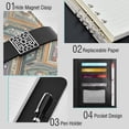 thumbnail image 4 of Leather Notebook with Pen Holder Writing Notepad Includes 100 Pages Lined Journal Intricate Brown Batik Pattern, 4 of 6