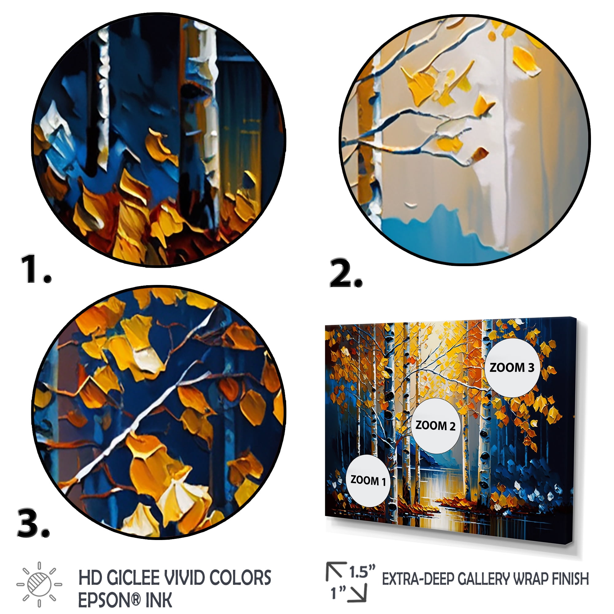 Designart Path Into The Yellow Forest III Canvas Wall Art