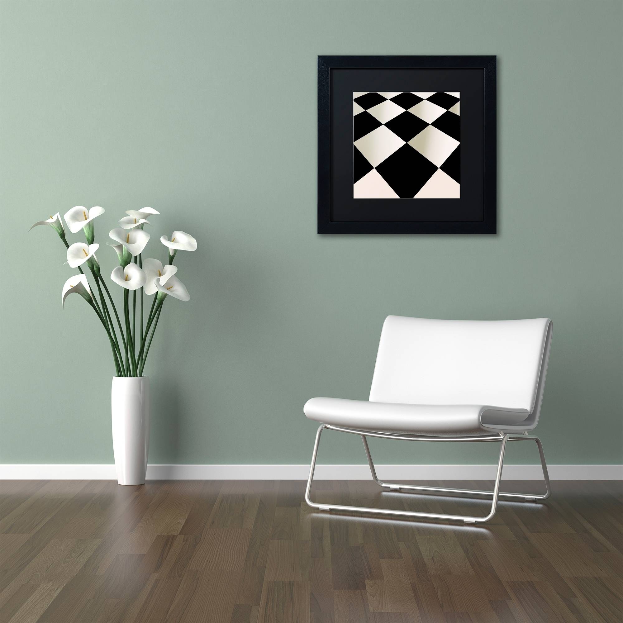 Trademark Fine Art "Fifties Patterns V" Canvas Art by Color Bakery Black Matte, Black Frame