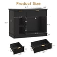 thumbnail image 2 of ANPOO Fluted 30-40 Gallon Fish Tank Stand with Power Outlet, 42" Aquarium Stand with 2 Drawers and Storage Door, Heavy Duty Tank Stand for 2 Fish Tank & Reptile Terrarium, 1000lbs Capacity, Black, 2 of 9
