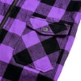 thumbnail image 6 of TKKCS Mens Plaid Flannel Shirt Jacket Turndown Collar Regular Fit Full Zip Long Sleeve Casual Shacket with Chest Pockets Purple 2XL, 6 of 6
