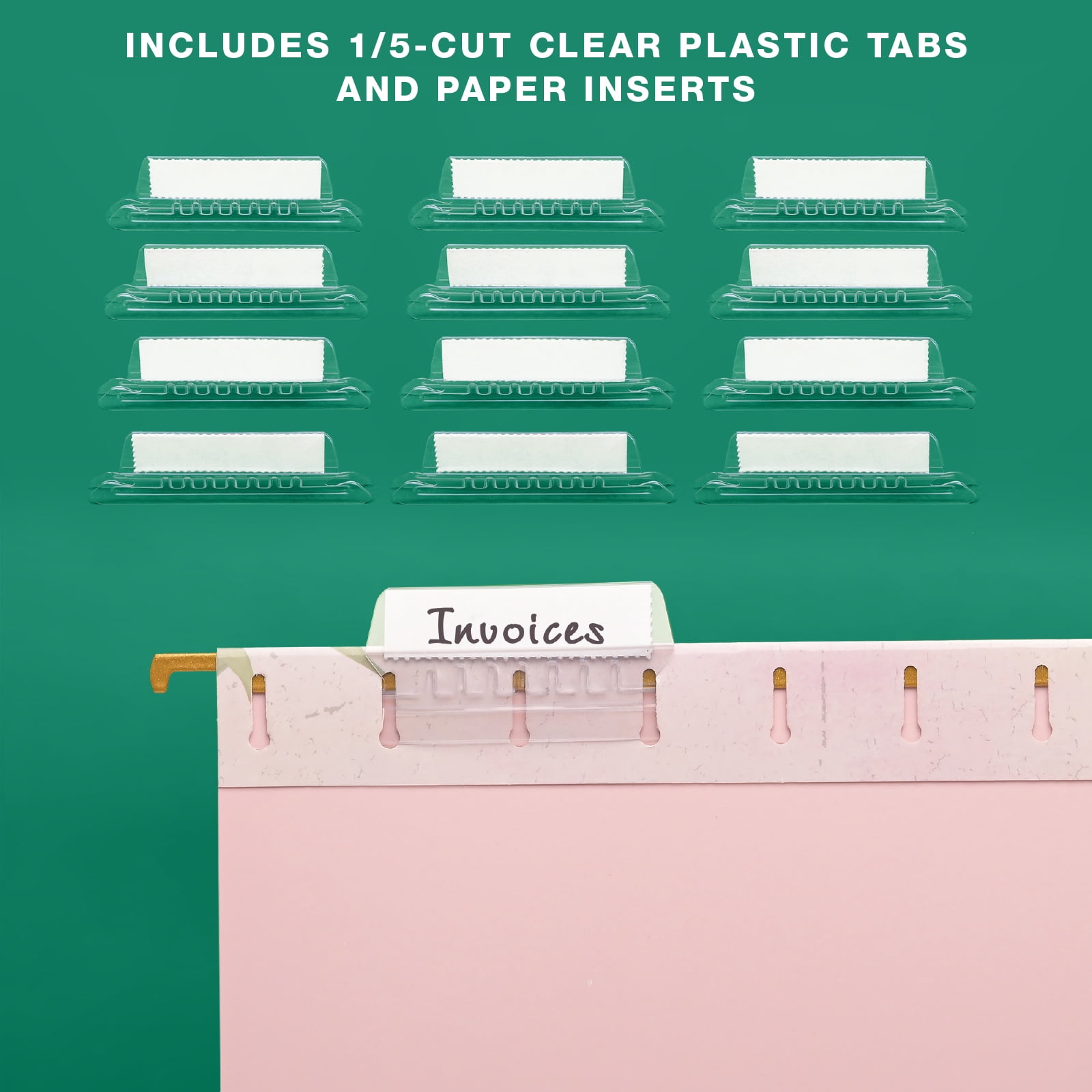 12 Pack Hanging File Folders - Watercolor Floral