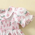 thumbnail image 6 of Toimothcn Toddler Girls Dress Puff Sleeve Cute Sweet Floral Printed Dress Soft Breathable Loose Summer Princess Dresses Cool Girl'S Dailywear, 6 of 8