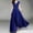 *Blue, variant on U Women's Solid Color V Neck Short Sleeve Tunic Chiffon Dress, Fashion Casual Summer Flowy Maxi Dress White,Womens Plus L