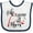 White and Navy, variant on Inktastic Life is Better at the River Fishing Pole with Bobber Boys or Girls Baby Bib