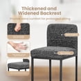 thumbnail image 4 of Sophia & William Counter Height Bar Stools with High Backrest 2 Pack Soft & Durable Chenille Fabric Bar Stools for Kitchen Island, Black, 4 of 7