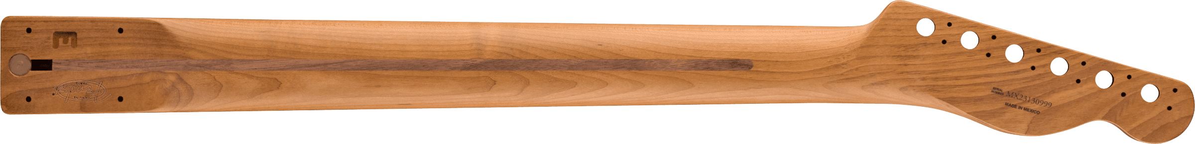 Fender Satin Roasted Maple Left-Handed Telecaster Flat Oval Shaped Neck, Maple Fingerboard