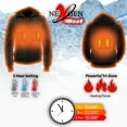 thumbnail image 4 of Nexgen Heat MPL2713SET Women Black 'Heated' Front Zipper Fiery Hoodie Jacket for Outdoor Activities 3X-Large, 4 of 9