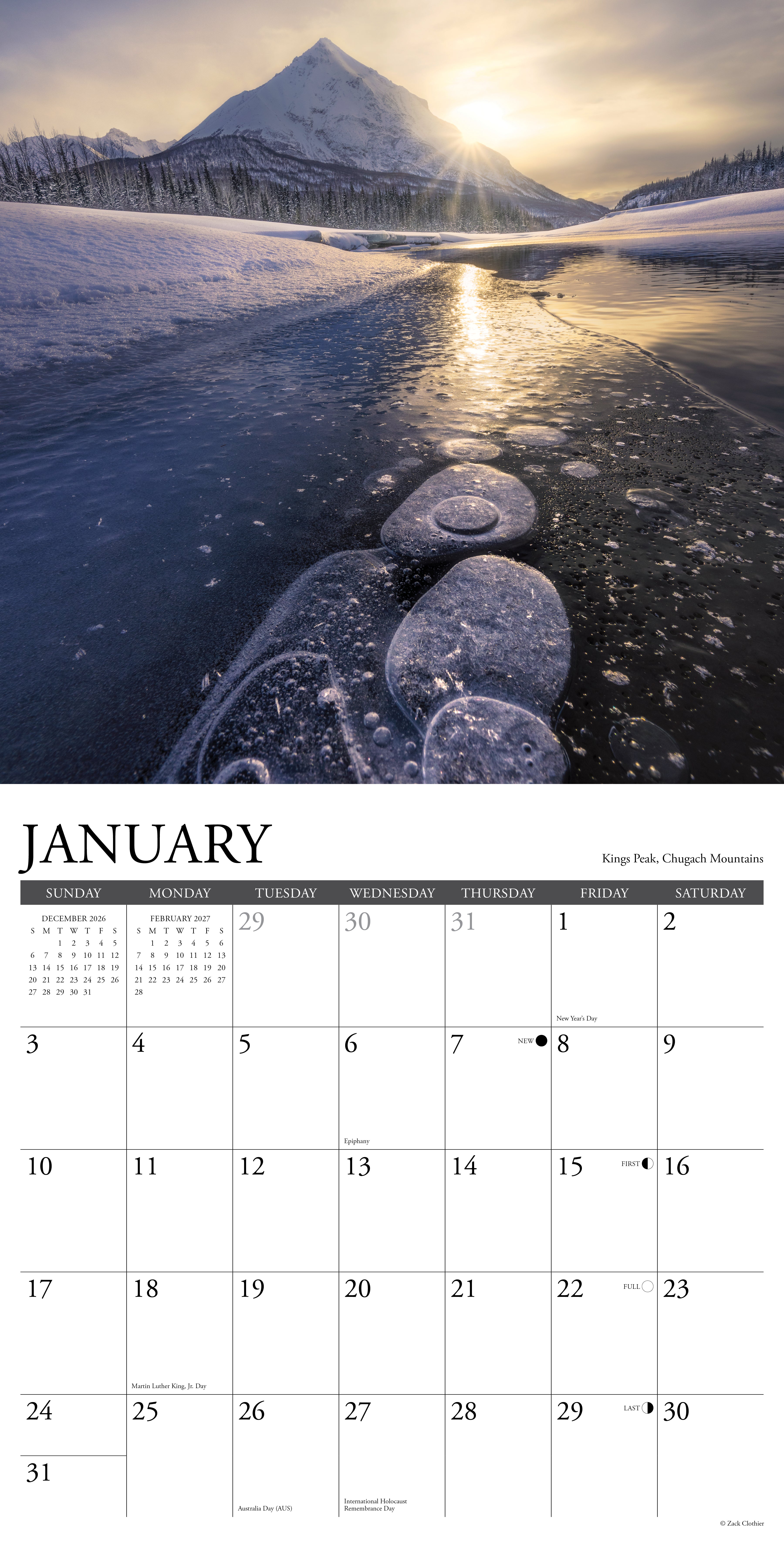 Willow Creek Press, Alaska 2027 Wall Calendar