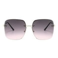thumbnail image 1 of XASZHN Fashion Unisex Rimless Metal Gradient Sunglasses for Travel Shopping Outdoors Pink_002 One Size, 1 of 5