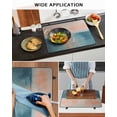 thumbnail image 6 of nqOlkjepod Large Induction Cooktop Protector Mat 36"x21", Turquoise Pink Ombre Stove Top Covers for Electric Stove, Vintage Gradient Abstract Aesthetic Stove Burner Cover Mats, Glass Top Stove Cover, 6 of 8