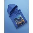 thumbnail image 3 of Smartprints Mens Graphic Hoodie Royal - Tropical Sunset Cotton Blend Classic Fit, 3 of 4