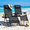 Black, variant on Set of 2 Zero Gravity Chairs with Cup Holder Trays, Portable Recliner Beach Camping Patio Outdoor Folding Lounge Chairs with Adjustable Pillow, Blue