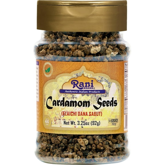 Rani Cardamom (Elachi) Decorticated Seeds Indian Spice 3.25oz (92g) PET Jar~ All Natural | Vegan | Gluten Friendly | NON-GMO | Kosher | Indian Origin