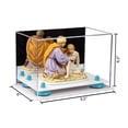 thumbnail image 2 of Versatile Acrylic Display Case - Small Rectangle Box with Mirror, Blue Risers and White Base 9.5" x 6" x 6.5" (A005-BLR), 2 of 2