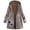 Circle Khaki, variant on Women Warm Oversized Reversible Fleece Puffer Shearling Down Long Jackets Outerwear with Hood Leaf Orange 5XL
