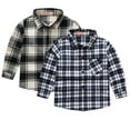 thumbnail image 7 of WOLLED Boys Girls Casual Long Sleeve Plaid Shirt Kids Toddler Button down Lapel T-Shirt Tops Youth Fashion Versatile Tees Tops for 1-12Y, 7 of 7