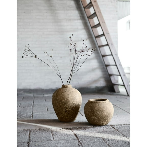 BIDK Home Terracotta Pot Vase - 15.75" - Antique Finish