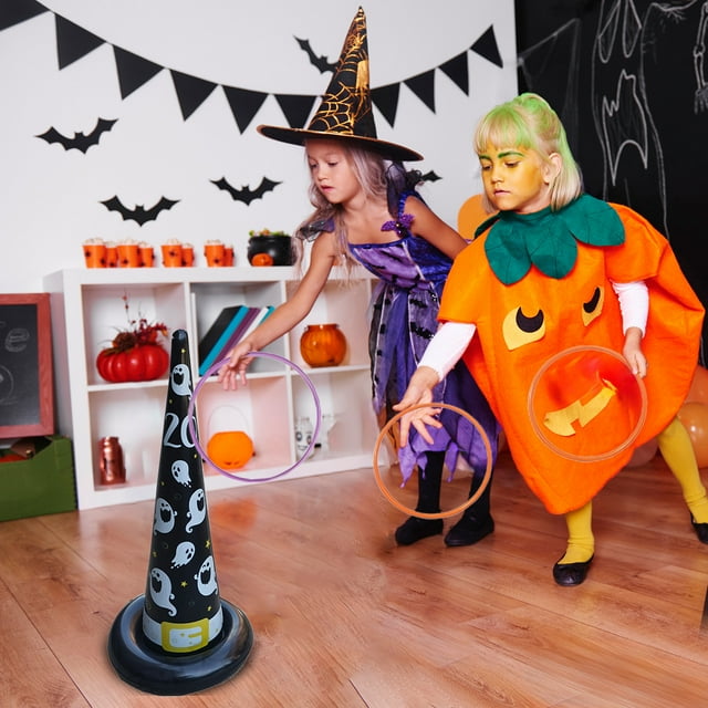 LSLJS Halloween Witch Hat Throwing Game Inflatable Witch Potion Jar Smashing Potion Jar, Halloween Decorations