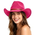 thumbnail image 5 of LILIYA Unisex Western Cowboy Hat with Multi Color Options, Packable Wide Brim Travel Hats, Classic Sun Protection Breathable Headwear for Camping Hiking and Holiday Trips, 5 of 5