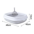 thumbnail image 4 of GROWTH TANK Pet Cat High Sided Rim Sand Box Portable Toilet for Puppy Gray Medium, 4 of 9