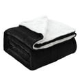 thumbnail image 2 of JML Soft Sherpa Fleece Blanket(Twin,Navy)Plush Soft Warm,Reversible Bed Couch Blanket, 2 of 6