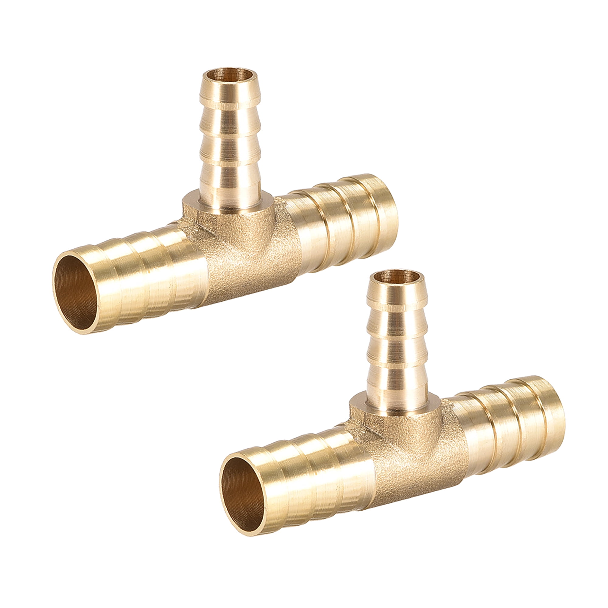 12mm-8mm-12mm Y 3Way Brass Fitting Hose Barb Reducing Fuel to <1/2" 5/16" Splice 