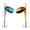 Blue and Gold Red, variant on Multiple Size Color Option Rotating Spinners Baits Simulates Movement