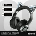 thumbnail image 6 of Cute Cat Ear Wireless Bluetooth Headphone With Microphone On-Ear Headset Stereo Sound Earphones Sports Gaming Foldable Headphone, 6 of 12