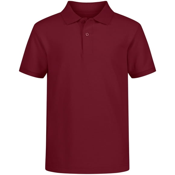 Camisa Polo de Manga Corta para Niños IZOD Uniforme Escolar Burdeos Talla 6
