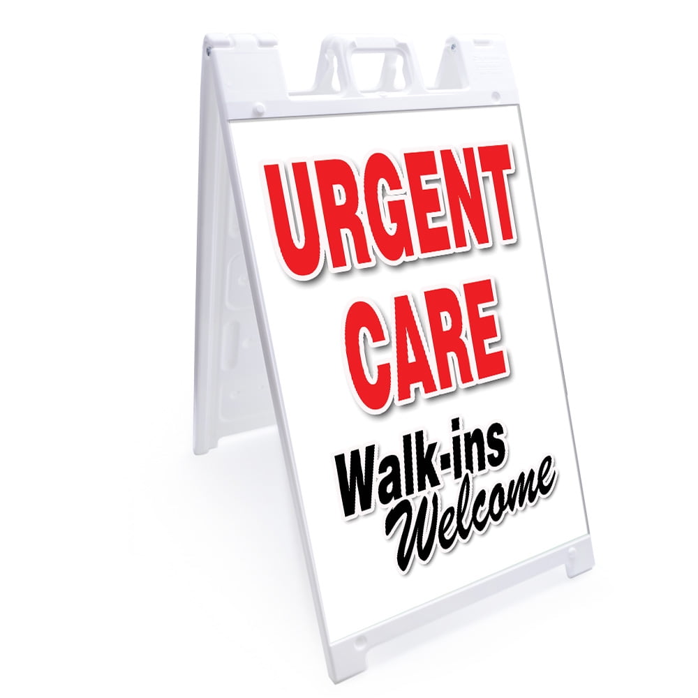 Aframe Sidewalk Urgent Care Walkins Sign With