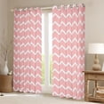 thumbnail image 2 of Homewish Abstract Geometric Lines Girl Black Out Curtains,Pink White Curtains Pack of 2 (42x63 Each),Minimalist Stripes Bedroom Curtains,Luxury Bedroom Decor, 2 of 6