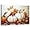 White Pumpkin Picture - 4, variant on ZHONGYUTONG Fall Canvas Wall Art White Pumpkin Pictures Autumn Harvest Painting Fall Leaf Print for Thanksgiving Theme Wall Decor Framed (24.00" x 36.00")