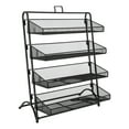 thumbnail image 2 of 4-Tiers Retail Candy Display Rack Snack Storage Shelving Organizer for Countertop Black/ White, 2 of 15