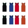 thumbnail image 2 of Buyless Fashion Boys Scoop Neck Tagless Undershirts Soft Cotton Tank Top (8 Pack) 4-5, 2 of 7