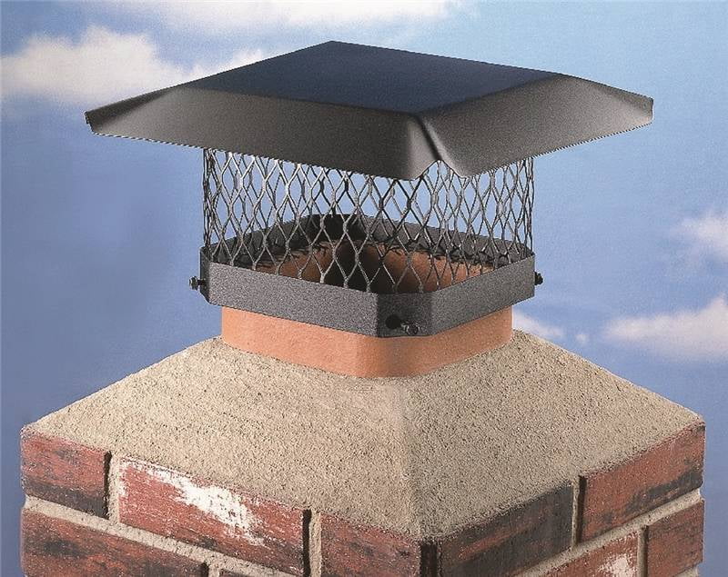 HYC SC Chimney Cap, 9 X 9 in, Stainless Steel, Black Powder Coated
