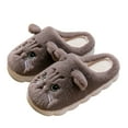 thumbnail image 4 of Coffee Womens Fuzzy Slip-On Soft Sole House Slippers Indoor Outdoor Casual Comfortable Fall Winter Season Home Footwear For Women Size 44, 4 of 5