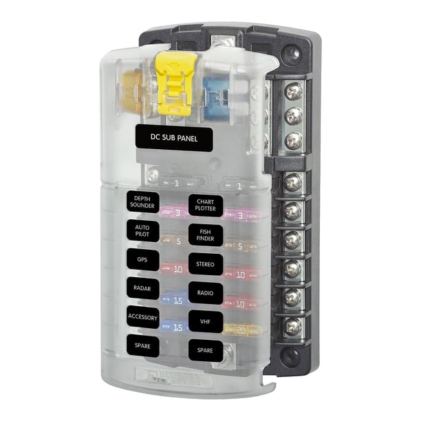 Bloque de fusibles Blue Sea Systems 5026 ST Blade 12 Circuitos
