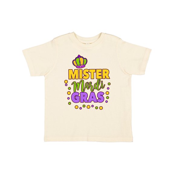 Inktastic Mister Mardi Gras with Crown and Dots Boys Toddler T-Shirt