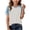 White, variant on Denim Patchwork T Shirts for Girl Short Sleeve Casual Summer Shirts Crewneck Basic Loose Fit Jean Blouse Lightweight Color Block Tops 4-15 Years