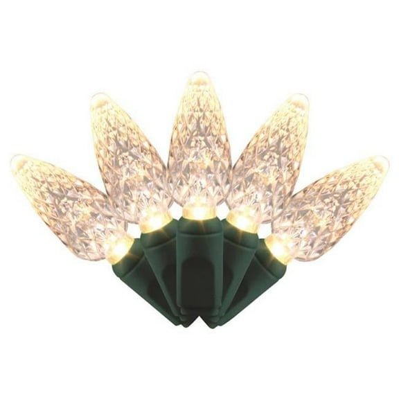 25 ft. Platinum LED C6 String Christmas Lights, Warm White - 50 Count - Pack of 12