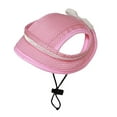 thumbnail image 2 of Gorra para mascotas Sombrero con visera para gatos Sombrero de cubo de ala redonda Sombrero con orificios para los oídos Sombrero Sombrero para el sol Rosa S Fernando Sombrero con visera de gatos, 2 of 8
