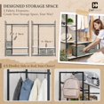thumbnail image 5 of CAPHAUS 979lbs Capacity Garment Rack for Hanging Clothes, Heavy Duty Open Wardrobe w/Hanging Rods & Fabric Drawers, Free Standing Closet Organizer, Metal Closet, Closet Rack w/White Wooden Shelves, 5 of 9