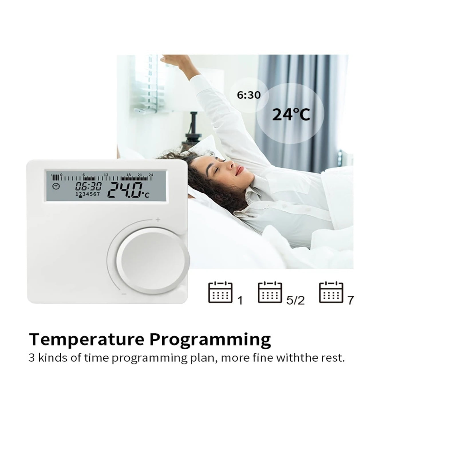 Wireless Boiler Thermostat Room Heater Low Power Battery Thermostat Digital Temperature Controller