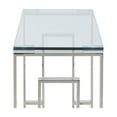 thumbnail image 5 of Contemporary Stainless Steel and Glass ConsoleDesk Silver, 5 of 8