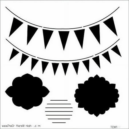 STENCIL CIRCUS BANNERS 6X6