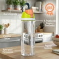 thumbnail image 4 of MAGMALIFE Termo Boost Clear 710 ml, Botella Transparente con Popote y Tapa Dual, Antiderrames, Tritan Resistente, Apertura Rápida, Asa Integrada, Libre de BPA (Verde), 4 of 9
